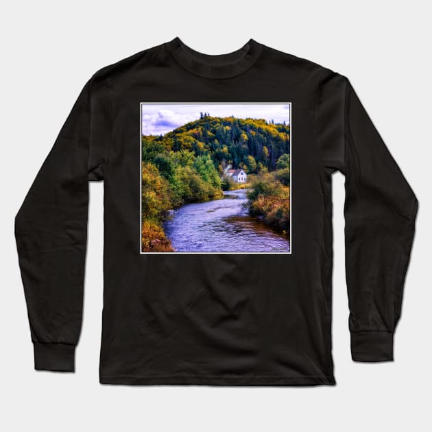 House on Margaree River Long Sleeve T-Shirt by kenmo
